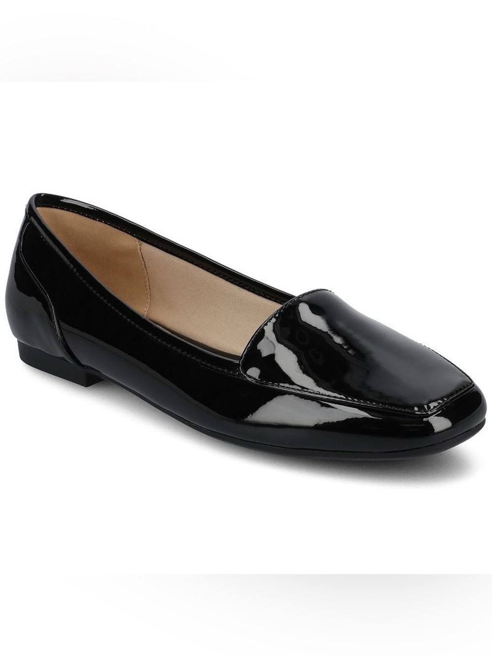 Journee Collection Black Patent Slip-On Loafers size 10W